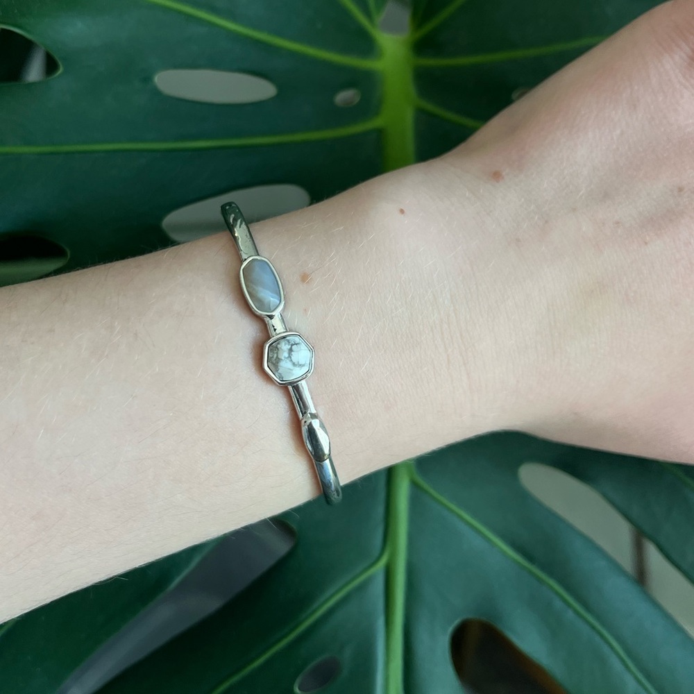 Davis Kendra Scott Elegant Silver Bracelet with Gemstone Accents